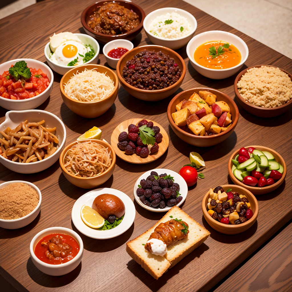 High-end food from different countries