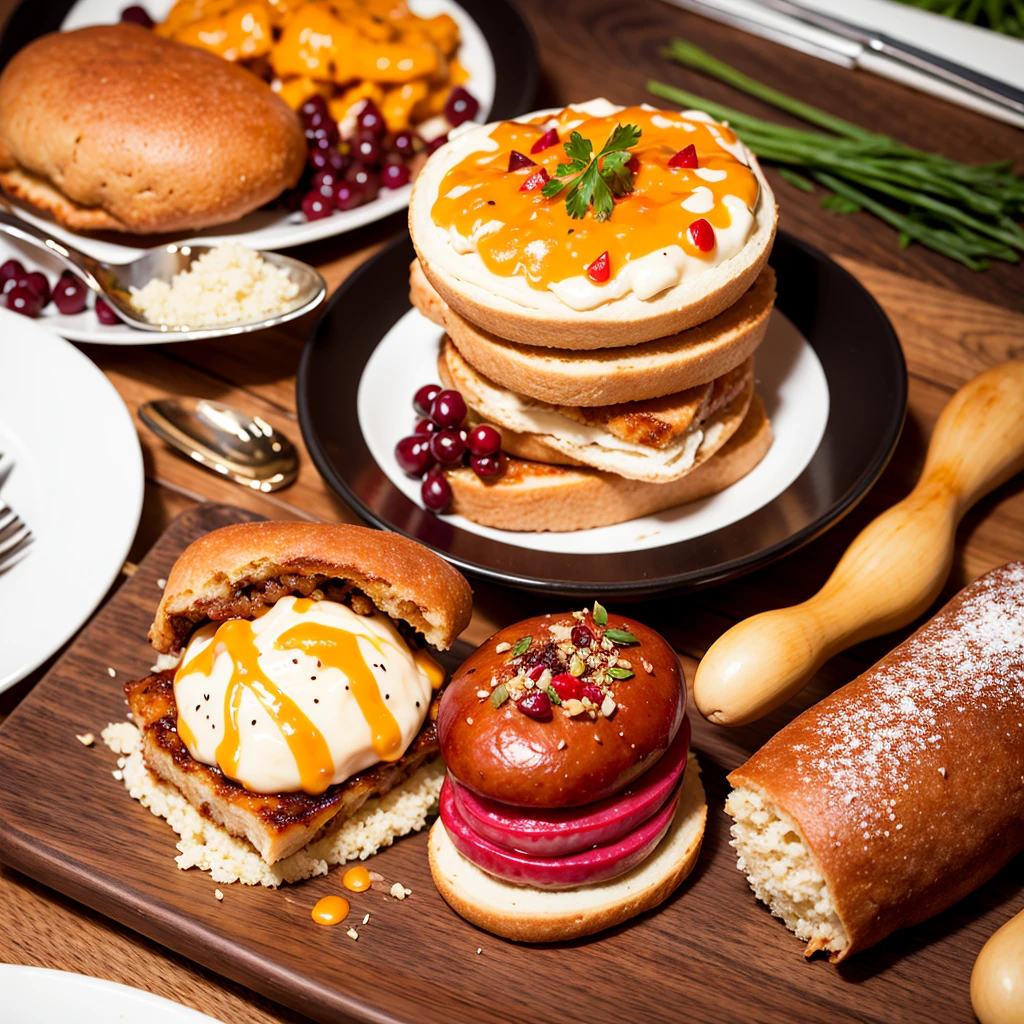 High-end food from different countries