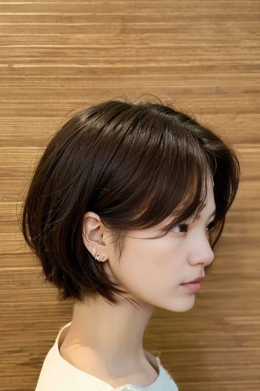 Best Quality, 8k, Masterpiece, (Portrait: 1.3), (photo realistic:1.4), (hyper realistic:1.4), Sharp Focus, looking at viewer, (smoother lighting:1.1), (increase cinematic lighting quality:0.9), realistic lighting, backlighting, light on face, ray trace, (brightening light:1.2), (Increase quality:1.4), sharp detail, (best quality real texture skin:1.4), finely detailed eyes, black_eyes, finely detailed face, 25 year old Korean woman, (white formal_shirt:1.4), (Create an image maintaining the original base model hairstyle:1.5)