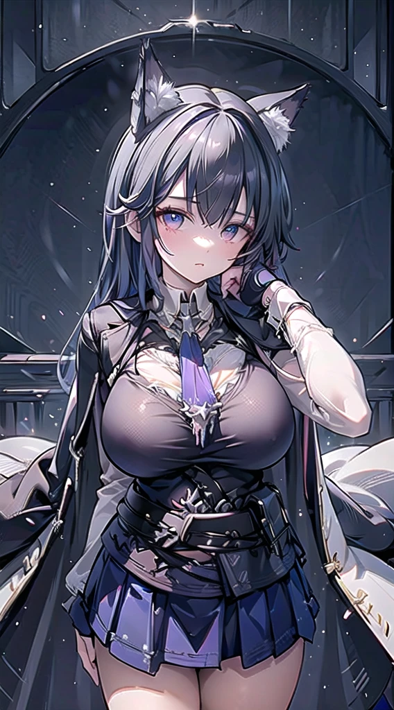 (very large breasts:1.5), masterpiece, best quality, weak, looking at the audience,standing, glossy skin, delicate eyes, delicate face, realistic eyes, realistic face,style - Scottish short skirt