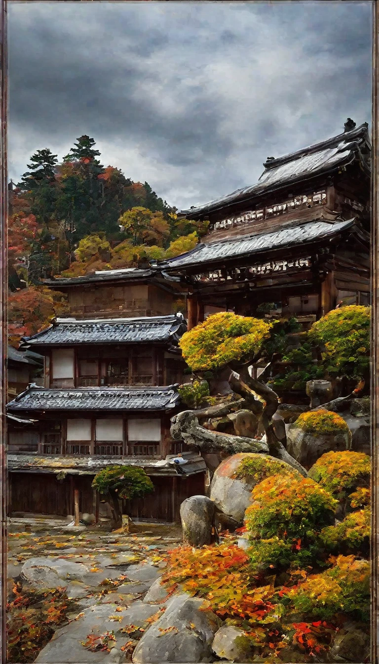 landscape,Takayama,Fall,plant,Taoist temple,antiquity