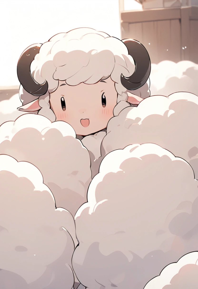 there are three sheeps that are jumping in the air, 中 元 节, soft and warm, [ [ soft ] ], soft coloring, art cover, lamb and goat fused as one, 🪔 🎨;🌞🌄, lofi, soft color, 千 葉 雄 大, soft and fluffy, soft clouds
