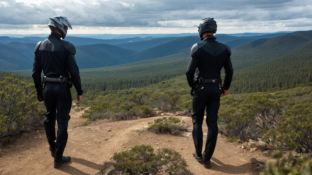 A Luxury Sales Suit man wearing a black rider full-face helmet overlooking wilderness,full body,standard rider black full face helmet,back view of the man, background is a wilderness,a man overlooking wilderness,a man overlooking wilderness,a man overlooking wilderness,a man overlooking wilderness,a man overlooking wilderness,full body,full body,full body,full body,with black rider full-face helmet,with black rider full-face helmet,with black rider full-face helmet,wearing black rider full-face helmet,wearing black full-face helmet,wearing black full-face helmet,overlooking wilderness,overlooking wilderness,Back view,Back view,Back view,Back view,Draw people small,Draw people small,Spectacular views,Spectacular views,Spectacular views,lonely man,lonely man,a black full-face helmet,a black full-face,A Luxury Sales Suit man,with Luxury Sales Suit