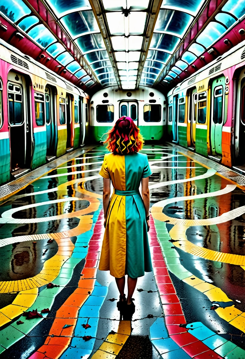She projected her fears in bleak images.,The images of places on earth were sad and fantastic at the same time incredible., The colors were bright but chaos and order dominated, everything looked different, nothing real, everything incredible and fantastic, all the women's fears were reflected in these images, the places were incredible places on earth, it was a real style image, very real, the entire depth of field was seen, blurred objects and other objects in focus to highlight the main subjects the details were impressive the lighting gave that character to the image and the message was very clear it captivated those who saw the image unique piece the lighting was very nostalgic but very well cared for