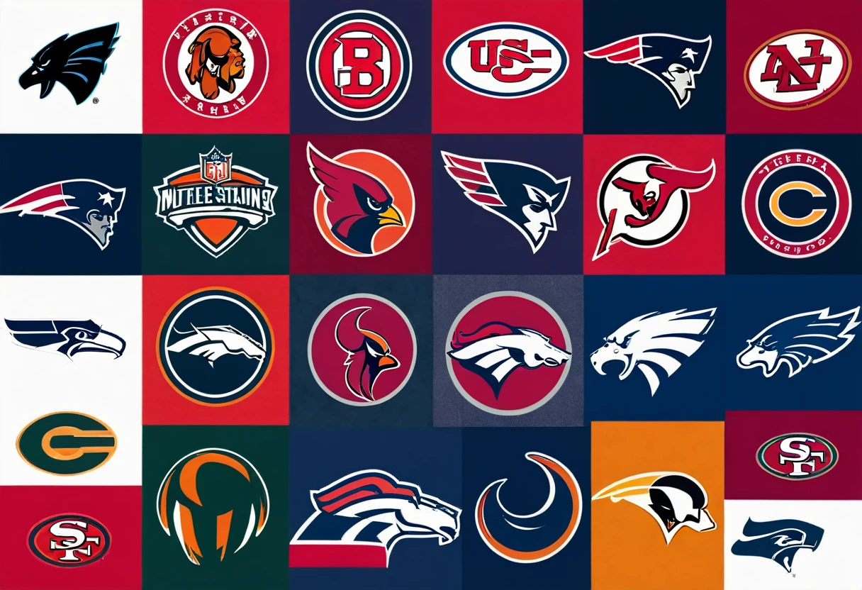 nfl team logos, make just logos without writing or font