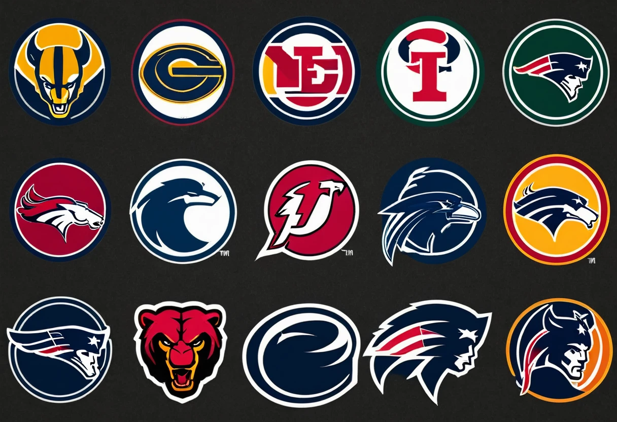 nfl team logos, make just logos without writing or font