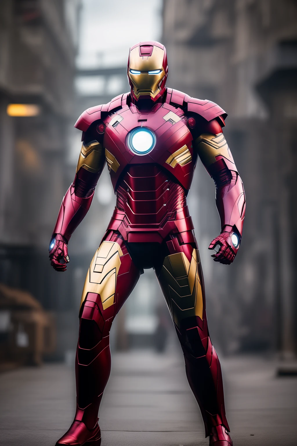 ((best quality)), ((masterpiece)), (detaile), the iron man combine costume with the wolverine, realism futuristic suite(fullbody).