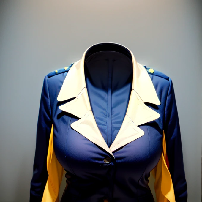 Police uniform (invisible, no humans, Headless, Faceless:1.5), cute big breasts, Ridiculous, High resolution, Super detailed, clothing details