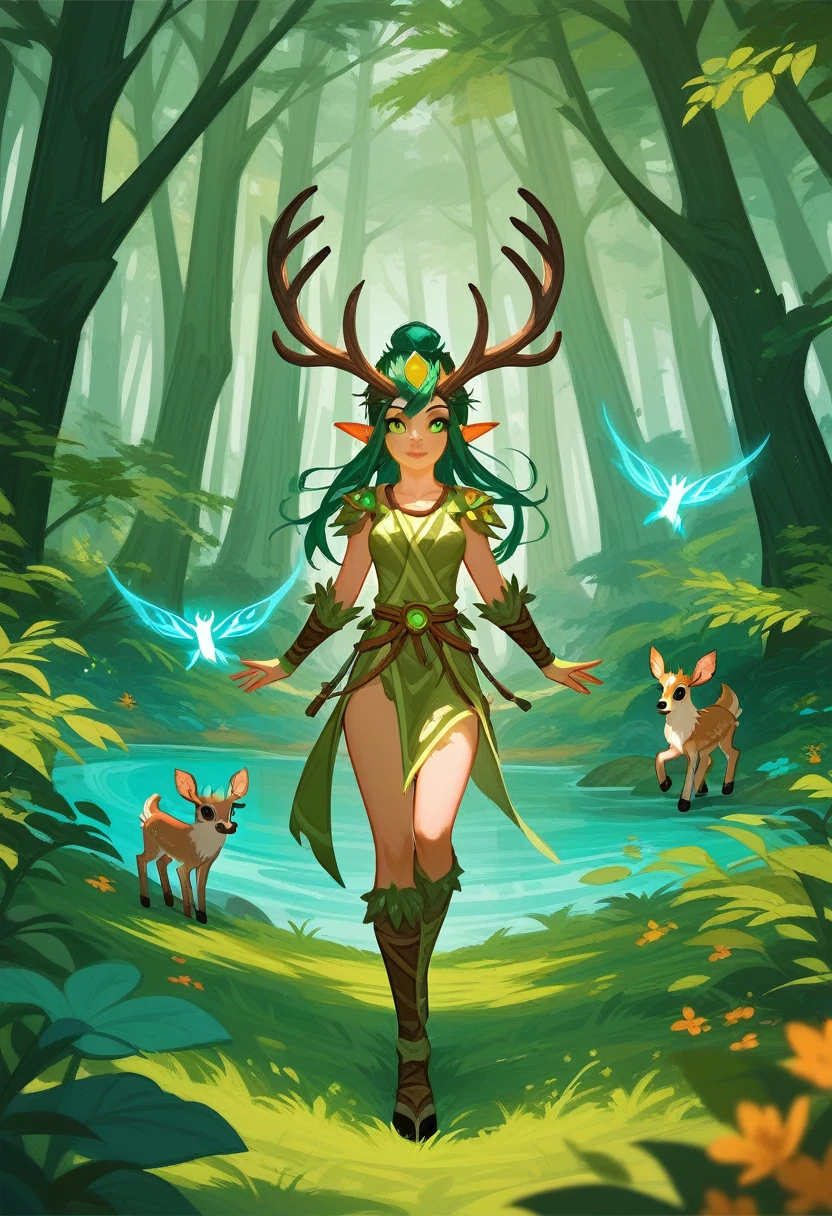 (Fraction_9,Fraction_8_Direction_7_up),1 a woman,(((bust))),Lilia,Deer Man,cute,Runes on legs,cute面容,beauty,Sexy,Druid, Druid, female Druid, nature Druid, world of warcraft elven Druid, Cernunnos, alluring tiefling Druid, Fantasy concept art, Druid warrior, martial artist dryad, Hearthstone concept art, Forest tree spirit, a Druid, Female Troll Shaman, Druid goddess