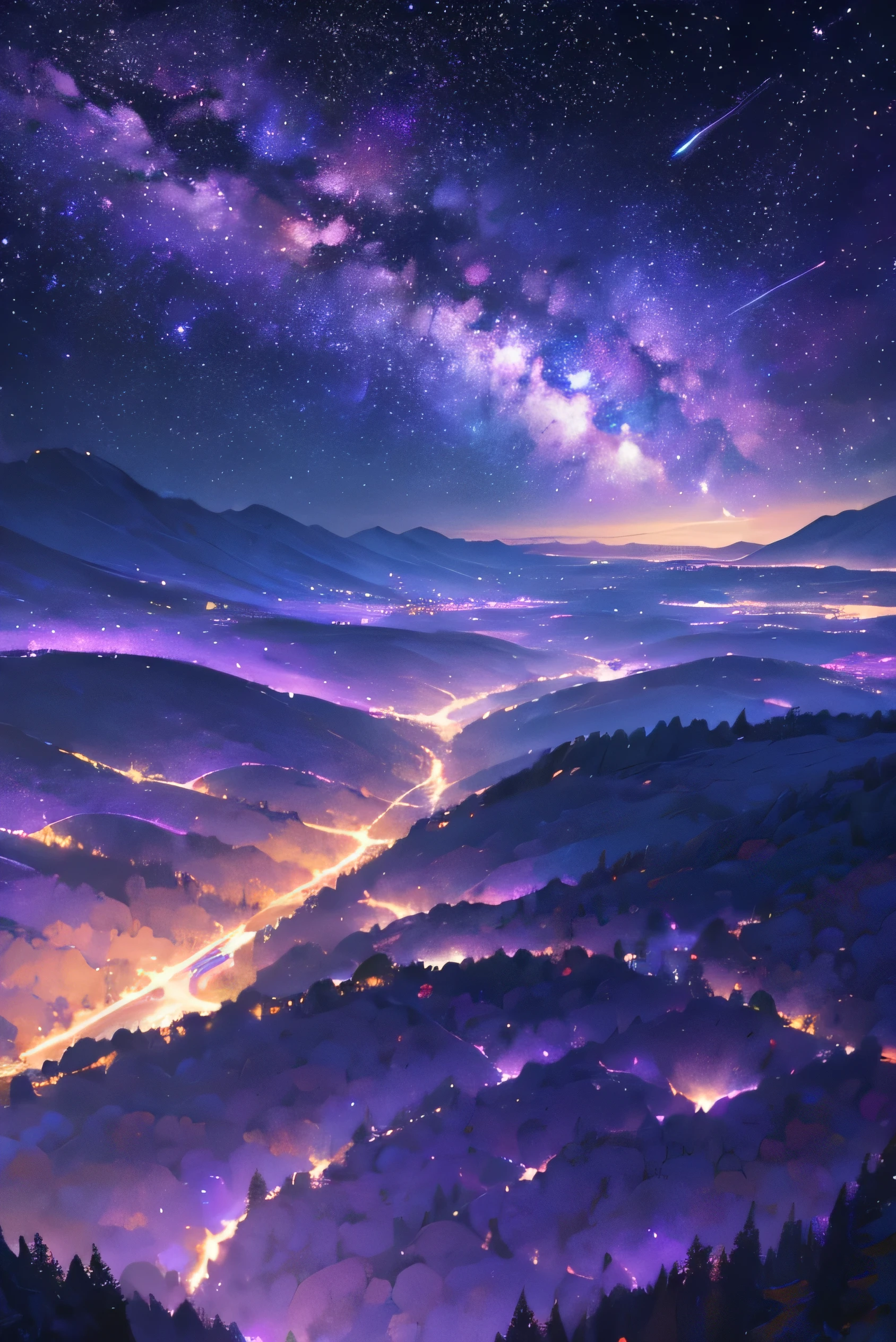 ((Landscape only))、(Purple space)、constellation、Milky Way