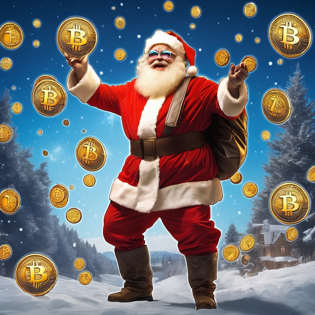 bitcoin, santa claus, cryptocurrency, bitcoin, christmas, crypto,