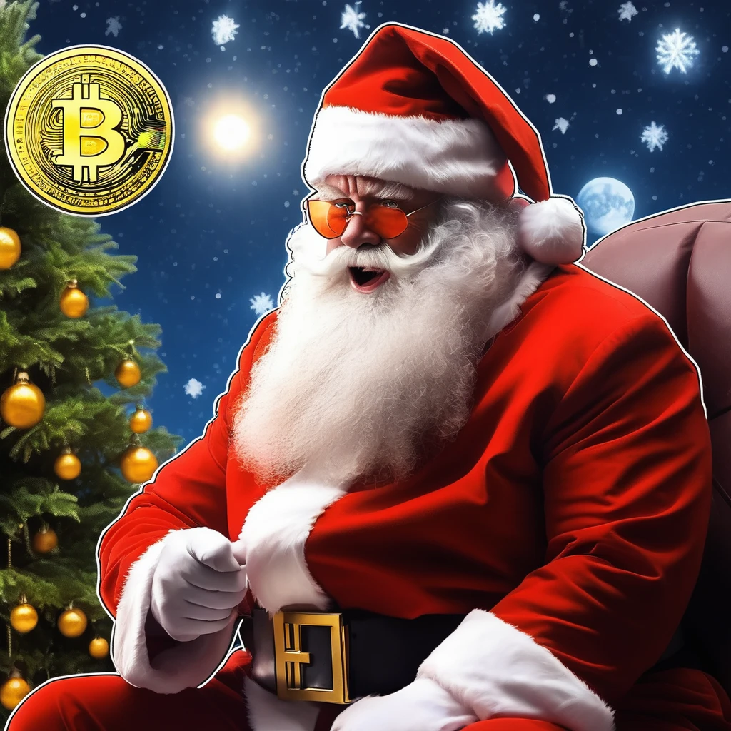 bitcoin, santa claus, cryptocurrency, bitcoin, christmas, crypto,