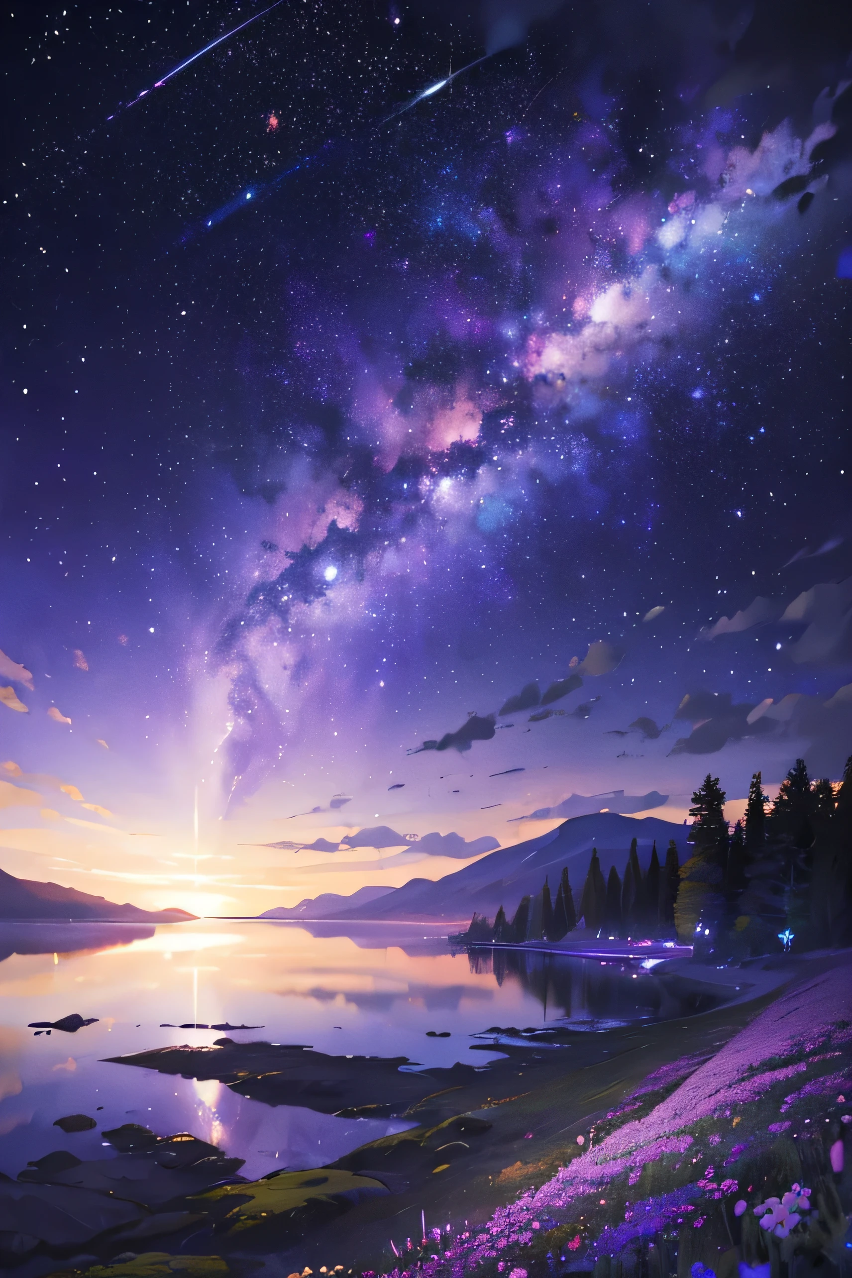 ((Landscape only))、(Purple space)、constellation、Milky Way