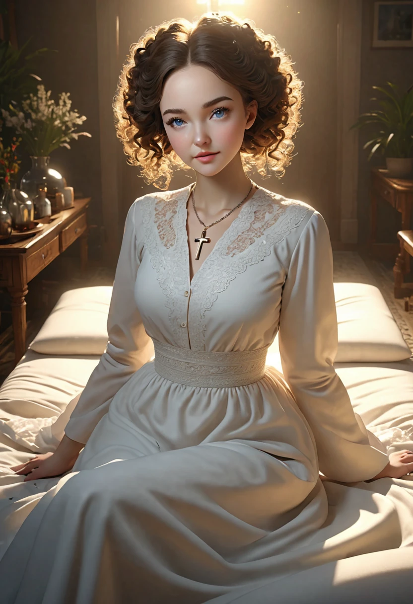 A beautful jewish women with a thick bushy unibrow and a large bulbous nose. Thick, intense, curly, frizzy, long brown hair. Hair that clogs a drain after one shower. Hair you find on pillows and in corners of the room and in your refrigerator six months after the head from which it grew last visited. Hair that could not be straightened even if you had four hours and three hairdressers double-fisting blow driers. Hair that screams: Jew. Traditional jewish dress, luxurious long dress、hat. curvy hourglass figure. Ultra HD, the symmetrical face, photorealistic photography, path tracing, specular lighting, and volumetric face light enhance the details. Dove Cameron, Epc lighting, striking silhouette. crucifix necklace. The symmetrical face, photorealistic photography, path tracing, specular lighting, and volumetric face light enhance the details. The scene is captured in maximum quality, masterpiece, 8K high resolution, and top quality

