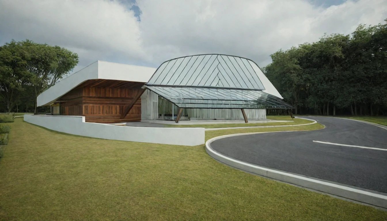 exterior house, contemporary style, white wall, wood wall, wood door, glass window, (realistic:1.2), Masterpiece, high quality, best quality, authentic, super detail, outdoors,road,pavement, grass, trees, sky, cloud, (daylight:1.1)
