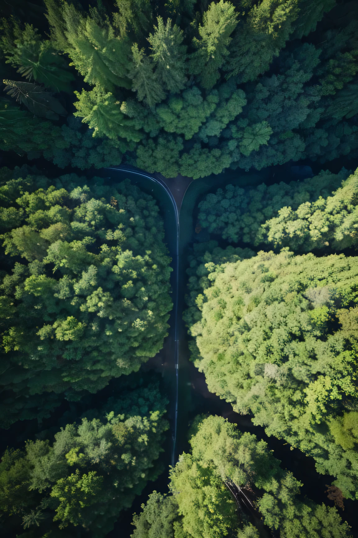 Generate a large forest,Ultra-long shots,Wide-angle shooting,Overhead shot,The whole forest