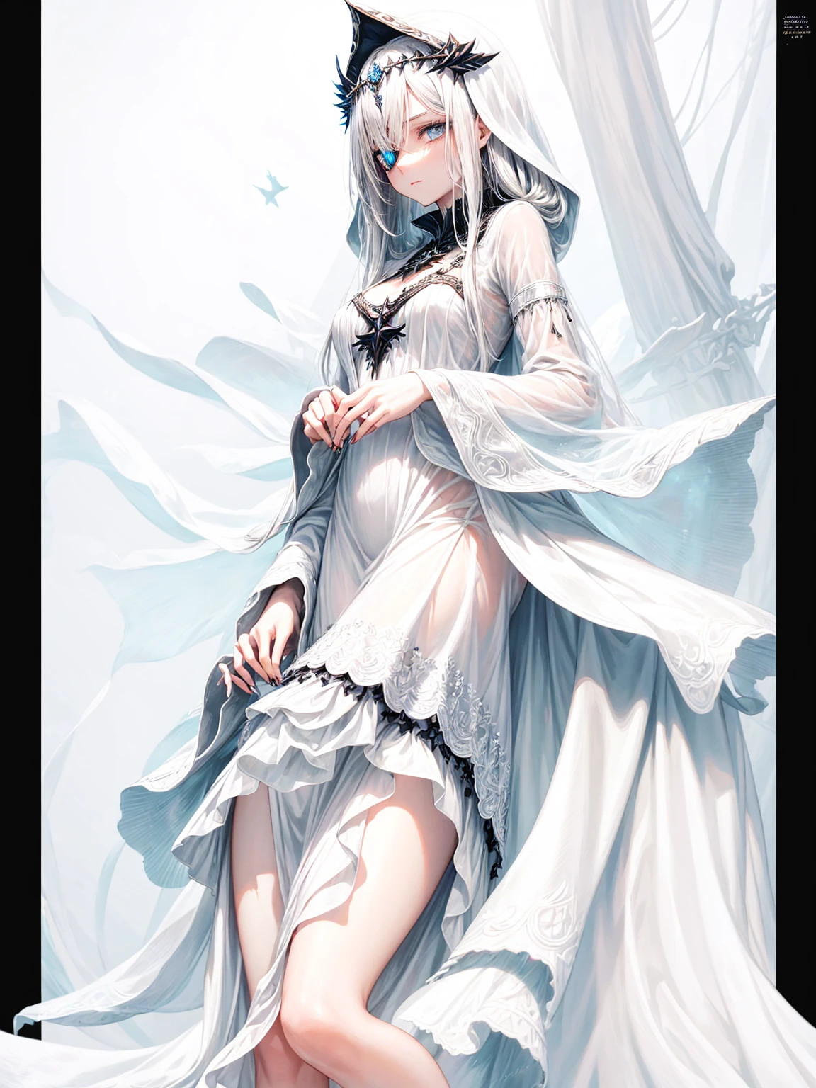 best quality,ultra-detailed,photorealistic, [portraits], [dungeon], [spider web], [cocoon:1.3], seductive nude girl, entangled, struggle, hanging, dim lighting, dramatic shadows, intricate details, silky texture, mysterious atmosphere