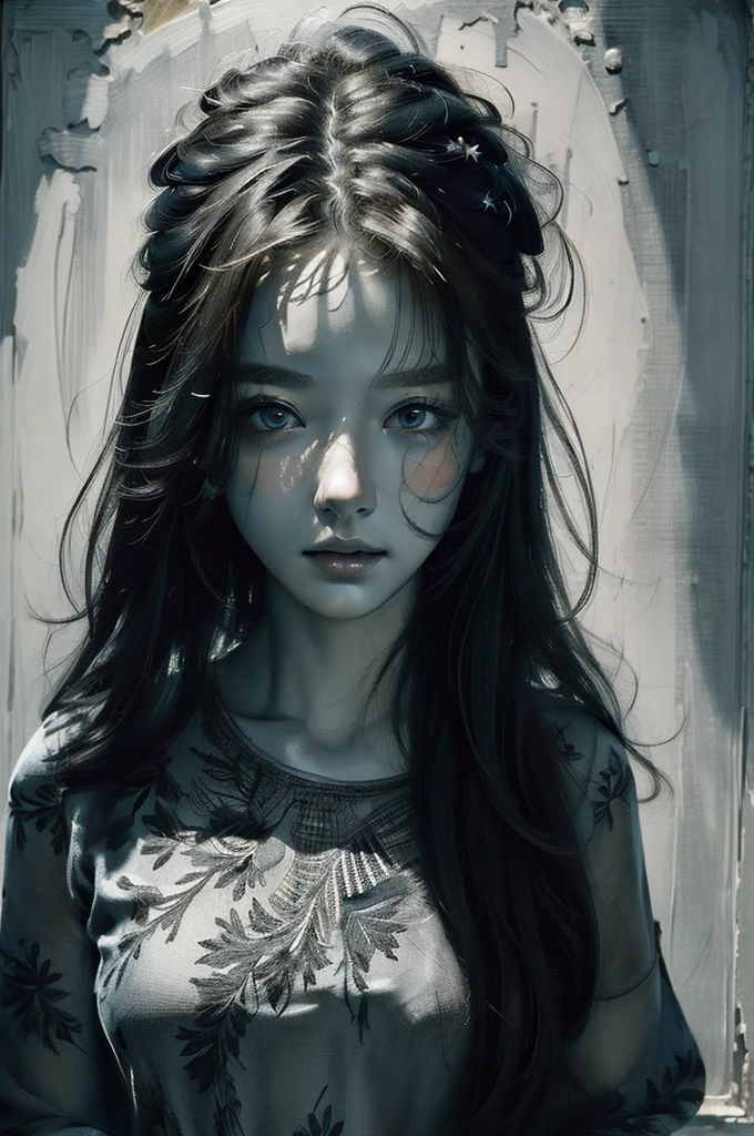 (Masterpiece, Best Quality, ultra detailed: 1.6), illustration, (Single, 1 girl, Beautiful detailed eyes: 1.2), City, street, Fine matte dark horror paint