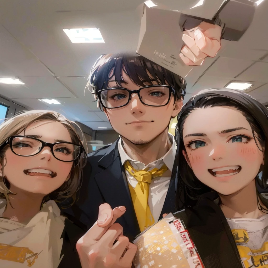 Make an image using only the man in the middle in drawing style for my youtube gameplay channel profile picture