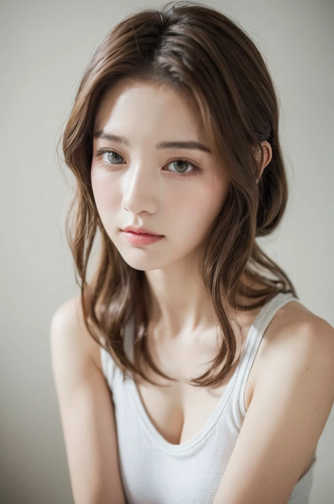 ((Highest quality, 8k, masterpiece :1.3)), One girl, Beautiful woman with slim abdominal muscles :1.3, (Random Hairstyles, ???????????? :1.2), Casual clothing :1.2, indoor, Highly detailed face, Fine grain, double eyelid