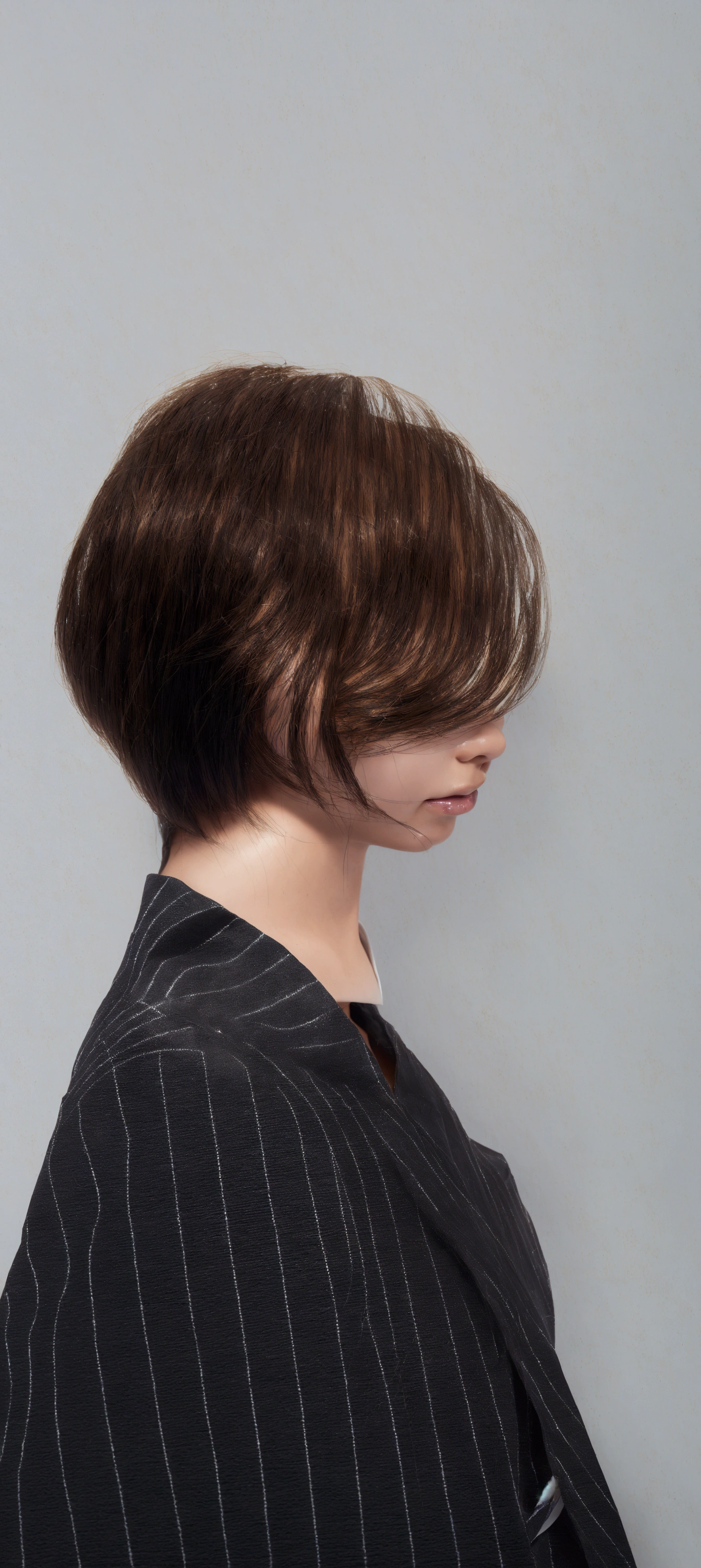 Best Quality, 8k, Masterpiece, (Portrait: 1.3), (photo realistic:1.4), (hyper realistic:1.4), Sharp Focus, looking at viewer, (smoother lighting:1.1), (increase cinematic lighting quality:0.9), realistic lighting, backlighting, light on face, ray trace, (brightening light:1.2), (Increase quality:1.4), sharp detail, (best quality real texture skin:1.4), finely detailed eyes, black_eyes, finely detailed face, 25 year old Korean woman, (white formal_shirt:1.4), (Create an image maintaining the original base model hairstyle:1.5)