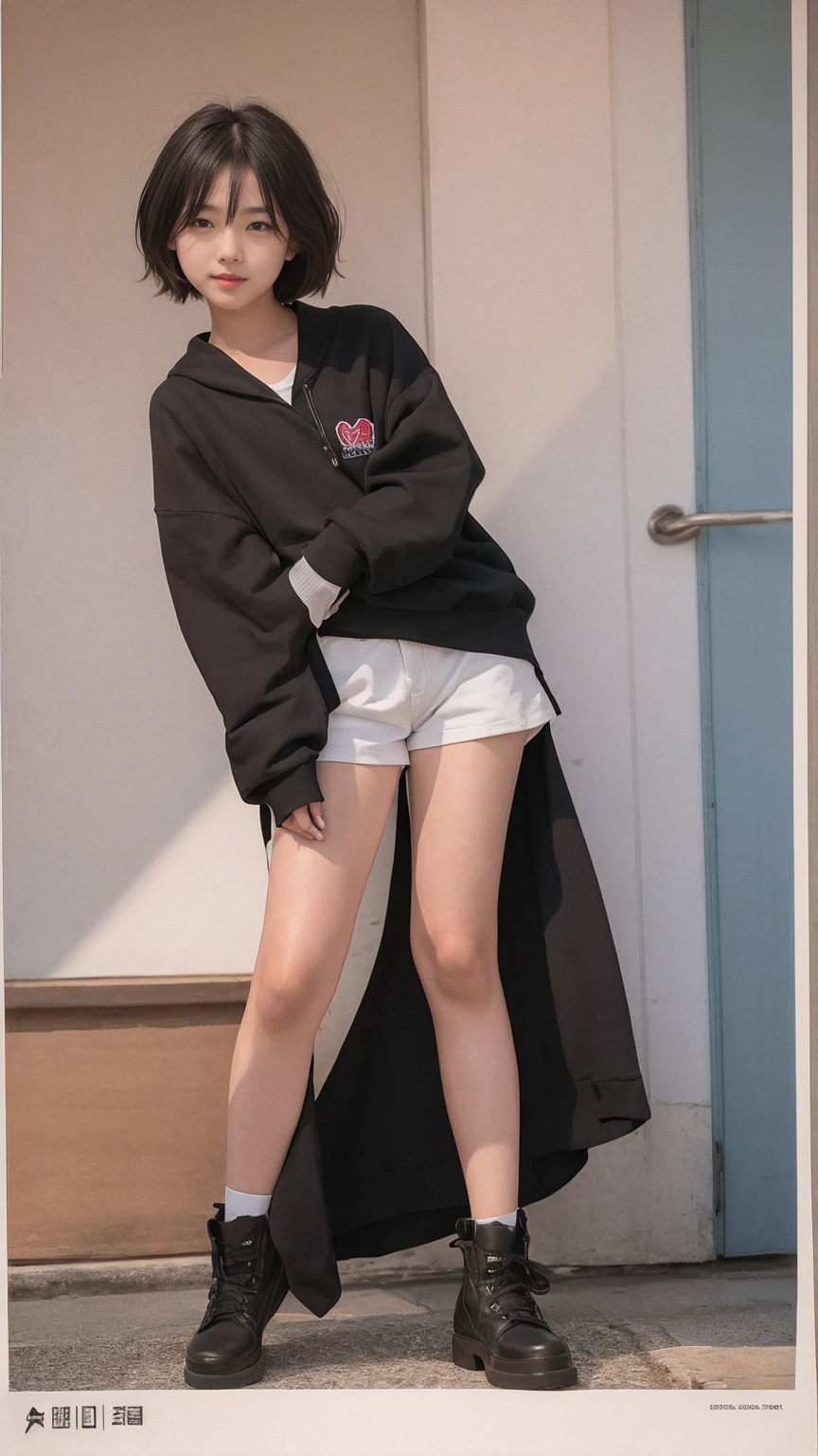 Highest quality, 8k, I'm 11 years old、Fluffy long hair、Swimwear、Wet body、smile、Underwater,
