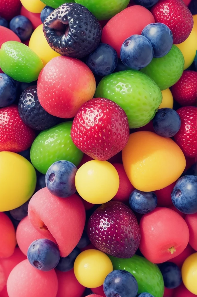 Create wallpaper background,com frutas do blox fruits,and has vibrant gradient colors