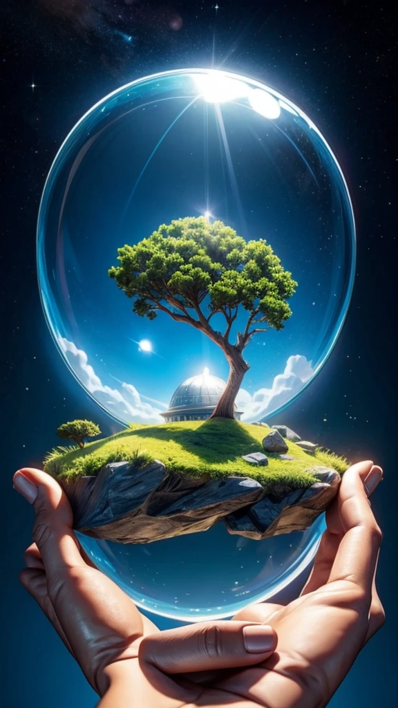 A mysterious floating island in the sky, people flying around, a rainbow bridge connecting the island,
(best quality,4k,8k,highres,masterpiece:1.2),ultra-detailed,(realistic,photorealistic,photo-realistic:1.37),magical floating island,people flying,rainbow bridge,intricate details,vibrant colors,dramatic lighting,cinematic composition,fantasy landscape,surreal atmosphere,ethereal,mystical,whimsical,dreamlike