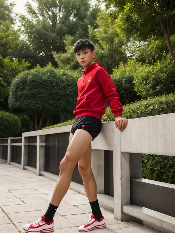 teenagers , very young , light-skin , wearing an dark red sexy underwear, tmasterpiece,k hd,the feet,Transparent sports vest,semi transparent,black long socks,The barefoot , red colour , handsome and cute , extreme cute boy , white skin , dark red underwear boxers shorts , extremely tall and cute boy ,oppa model , handsome model , full body , dark red boxers underwears short shorts , black socks , white light-skin , Chinese model , young boy , white skin , handsome and extremely cute , red boxers underwear shorts , long black socks , handsome model , at the park , jogging , model oppa , long legs , jogging , running , high knee black socks ,black long socks , stand up , extremely tall , extremely high , red underwears , red sports underwear , long black socks , clean and white legs , Chinese model , extremely long legs , looking at the camera , clean and white thigh , heavy bulge , kid face , b , wearing red underwears boxers , light and white skin , Chinese model , strike a pose , sexy pose , flexing pose , show off his handsome pose , size different , height different , tallest boy in the world , height comparison with other boy