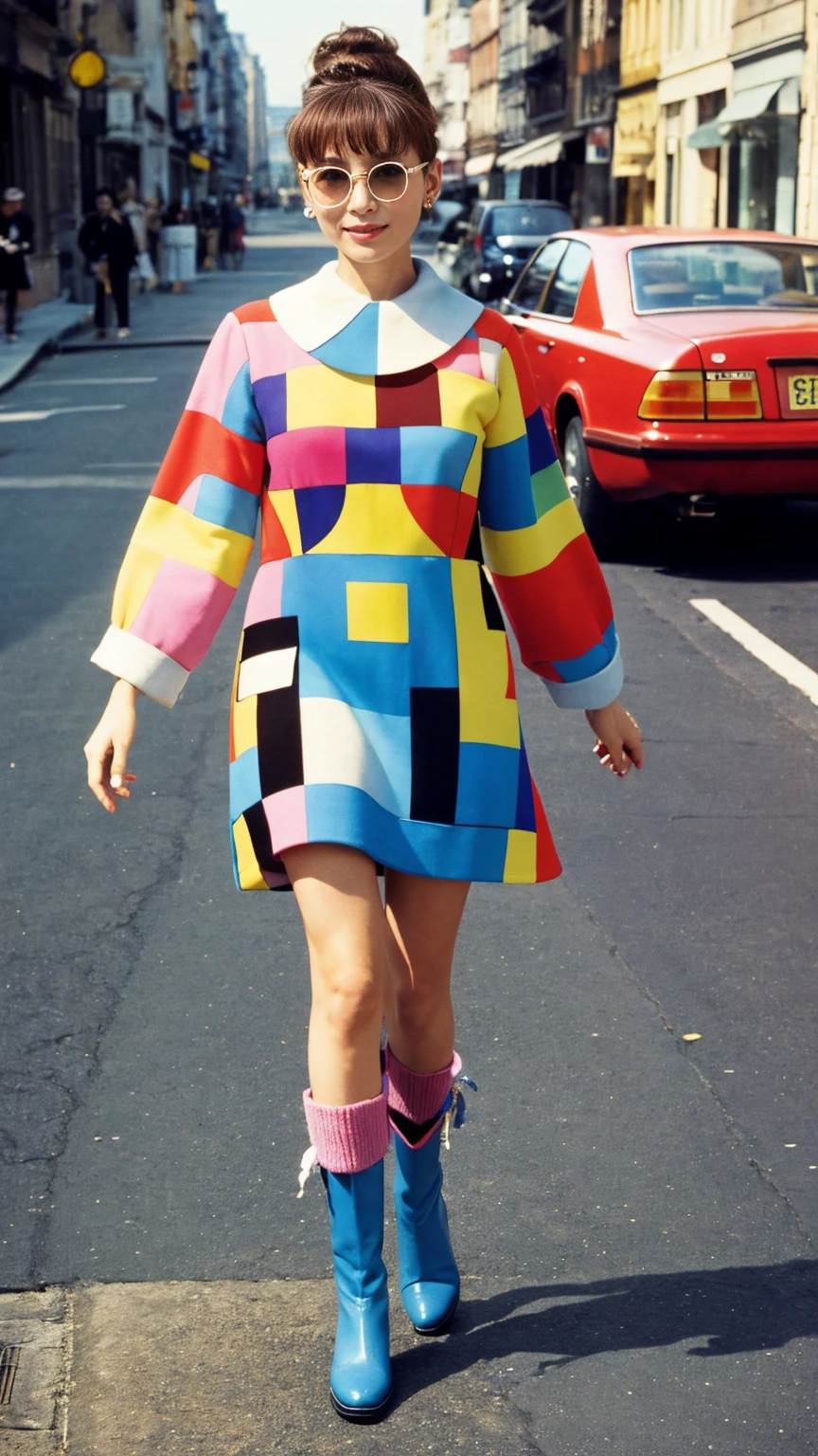 The fashion style of the 1960s experienced a transition from conservative to avant-garde,The most fashionable outfits include:Geometric patterns and bright colors:The 60s clothing was colorful,Including bright、Blue and pink,As well as geometric patterns and pop art prints。Short Hair and Bob:Short Hair and Bob是60年代女性的流行发型,Symbolizes fashion。
Round Sunglasses:Round Sunglasses是60年代的标志性配饰,Many fashion icons such as Audrey Hepburn have worn it。
Chelsea boots:Chelsea boots是60年代男性的流行鞋款,Later it became a fashion choice for women。