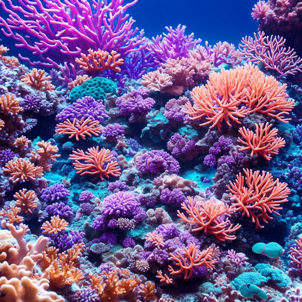 purple sea anemone in a tank with other sea creatures, delicate coral sea bottom, colorful coral, long wispy tentacles, harmony of neon glowing coral, translucent gills, eagle coral, elegant coral sea bottom, beautiful colorful corals, purple and blue neons, radiating atomic neon corals, sea anemone, coral, rainbow corals, corals, underwater soft colours