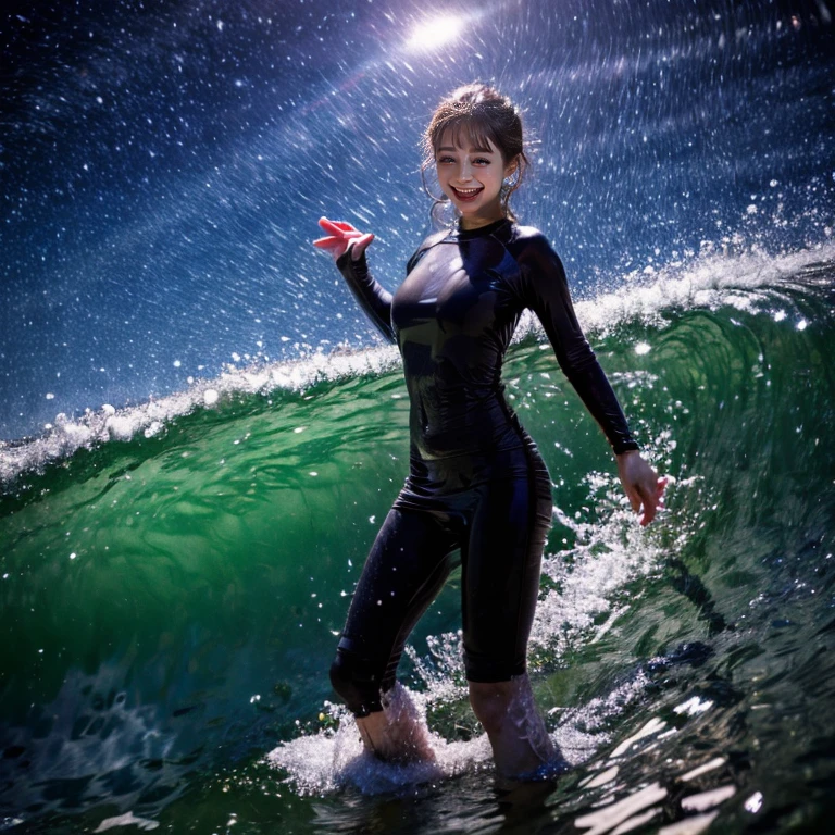 (ZoomedOut:1.28, Wide-shot) ZoomLayer (Epic photo of surfer magazine:1.37). (Full of Water, Everything Wetted:1.4) WetHair (extremely detailed Cute Girl in RED)(SparklingHighlights:1.28), Dynamic Joyful Expressions LifeLike Rendering (ManoErina:1.0) . Overflowing Gigantic Sideboob (Clearly Visible Beautiful Breast to Buttocks Line) Tiny and Roundly Butt, Detailed wet clothing texture, (Sloppy Surfboard:-1.2) Riding on waves, Sparkling water, TyndallEffect(Starry Water Particles:1.32), Whole Body proportions and all limbs are anatomically accurate