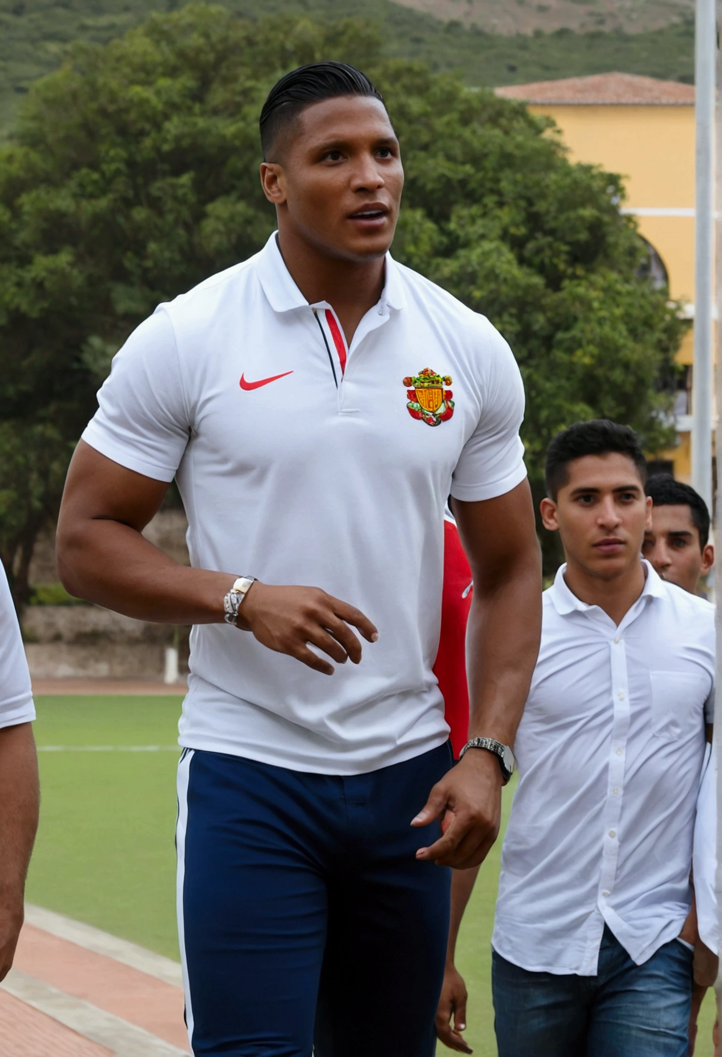 Antonio Valencia visiting the National University of Loja