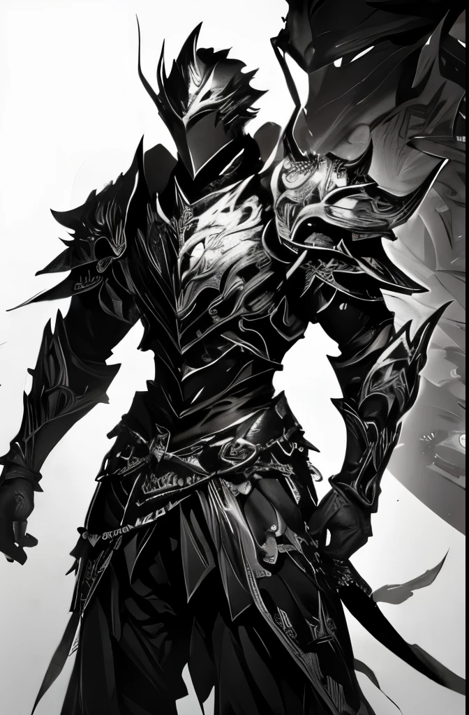 Male warrior in dark armor