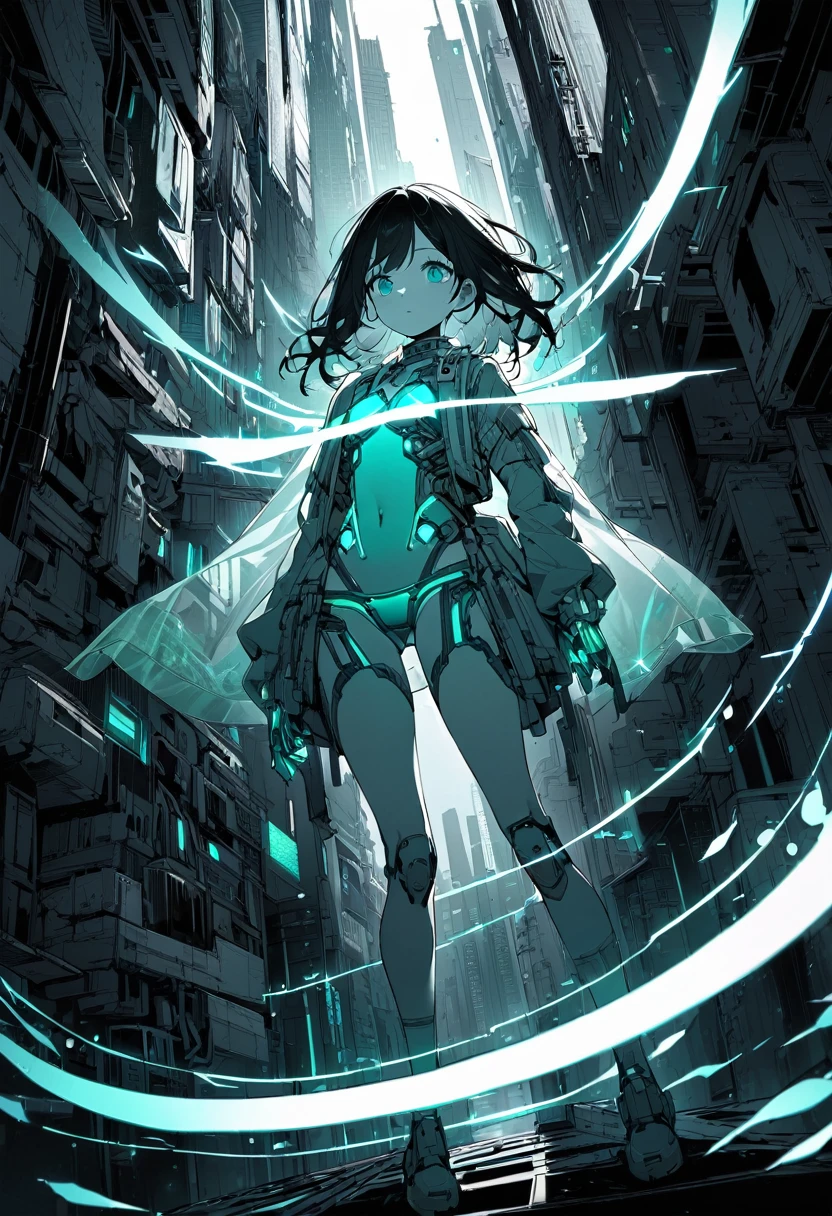 Monochrome Tiffany Blue, Highest quality, Super Fine, 16K, Unbelievably absurd, Very detailed, delicate and dynamic, pretty girl, Three-dimensional effect expressed through light and shadow, Eye-catching effect, modern art,
Monochrome Tiffany Blue, Highest quality, Super Fine, 16K, Unbelievably absurd, Very detailed, delicate and dynamic, pretty girl, Three-dimensional effect expressed through light and shadow,Low - Angle、 Emerald green eyes、Part of the clothing is see-through、Cinematic angles、optical fiber、Connected Cord、Illuminated parts See-through parts、Cyberpunk cityscape, young woman with long black hair wearing an emerald green powered exosuit, standing in a contemplative pose amidst the neon-lit ruins, textured digital art with muted tones and subtle ambient noise, detailed and intricate illustration, dystopian and gritty yet beautiful, a glimmer of hope in the decay,Fish Girl in Sci-fi translucent mechanical bikini ++,The bikini is see-through and sparkly