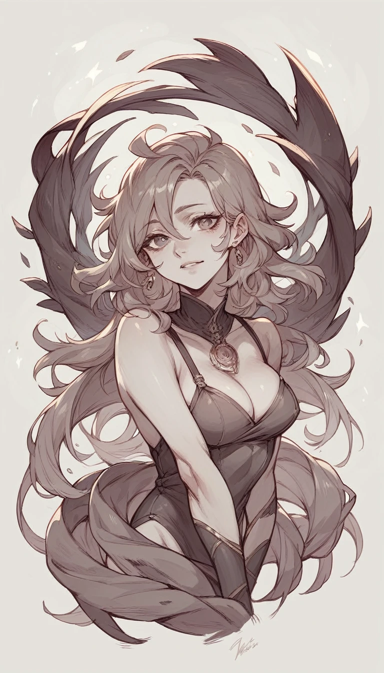 Dark theme wallpaper where one girl is sitting 