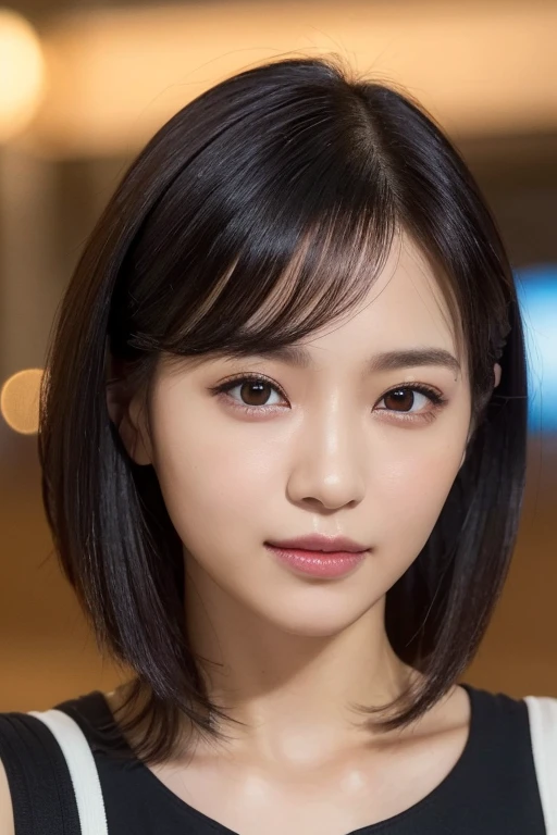 Random Pause, Mix 4, (8k, Original photo, Highest quality, masterpiece: 1.45), (Actual, Vibrant: 1.37), Skinny Japanese woman, One girl, charm, City view, night, rain, Wet, Professional Lighting, Photon Mapping, Radio City, Physically Based Rendering, Gradient black hair, Short Curly Hair, good looking, girl, T-Shirts, High resolution, 1080P, (Beautiful Face), (Detailed facial depiction), (Detailed description of the hand), (Detailed CG), Extreme light and shadow, Messy Hair, Lots of details, (exquisite features), (Highest quality photos), (Beautiful Eyes), Look in front of you, Thin clavicle,