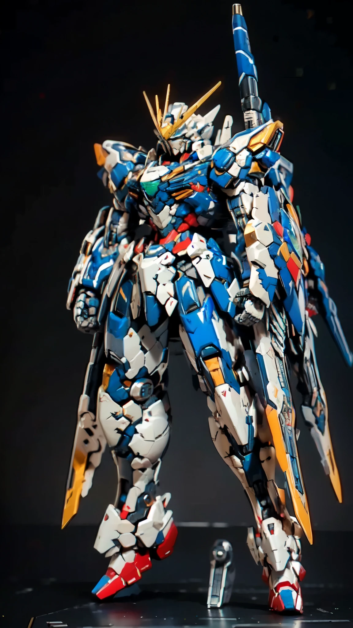 (masterpiece:1.5, best quality:1.5, extremely delicate:1.5), humanoid Mecha, fully enclosed shoulder guards, matching arm and leg guards, full body, full armor, the design balances heavy with agility, (the color scheme is primarily white with red and blue accents, the concept Inspired by Super robot, organic biotech armor, standing, floating high above the futuristic sci-fi city), exquisite and mature art style, (aura effect, energy, glowing eyes, the armor glows), ((RRS:1.2)), metallic, dramatic, high definition, highres, ultra-detailed, ultra-fine painting, professional, perfect body proportions, anatomically correct, symmetrical face, extremely detailed eyes and face, high quality eyes, creativity, RAW photo, UHD, 32k, Natural light, cinematic lighting, masterpiece-anatomy-perfect