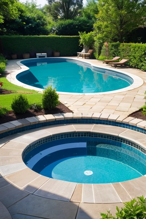 garden、Large pool