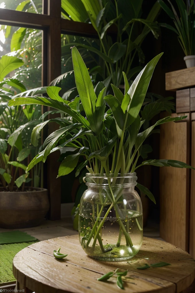 a small garden with fresh herbs, lemongrass, galangal, kaffir lime leaves, and chili peppers, highly detailed, realistic, 8k, (best quality,4k,8k,highres,masterpiece:1.2),ultra-detailed,(realistic,photorealistic,photo-realistic:1.37),studio lighting,vivid colors,natural lighting,organic,tropical,southeast asian cuisine