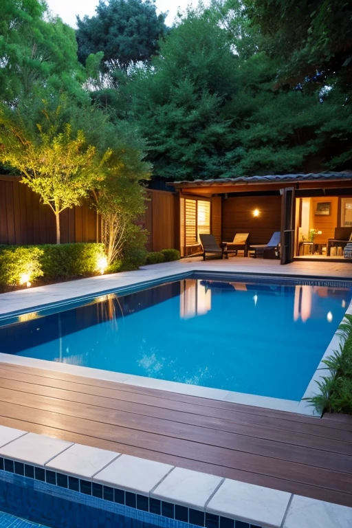 garden、Large pool
