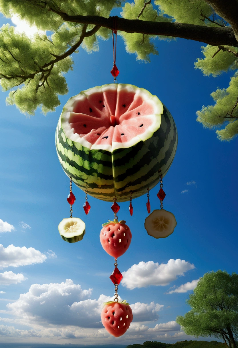 Ghibli　summer　wind chimes　Watermelon