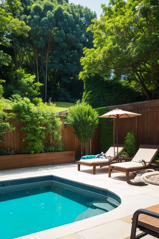 garden、Pool