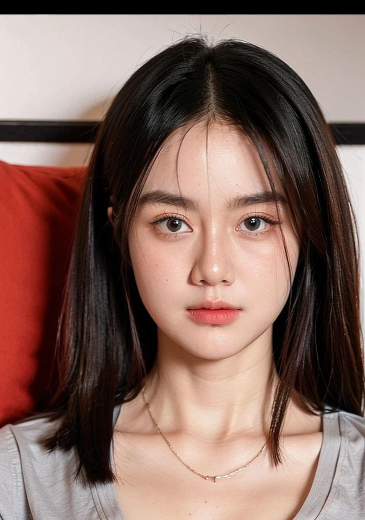 irishuo,1girl,solo,realistic,8k,highres,(perfect face:2),perfect eyes,perfect body,ultra detailed face,looking at viewer,large breasts,massive ,cleavage,closed mouth,Beautifull,Asian,Indonesian,Indonesian girl,Cute face