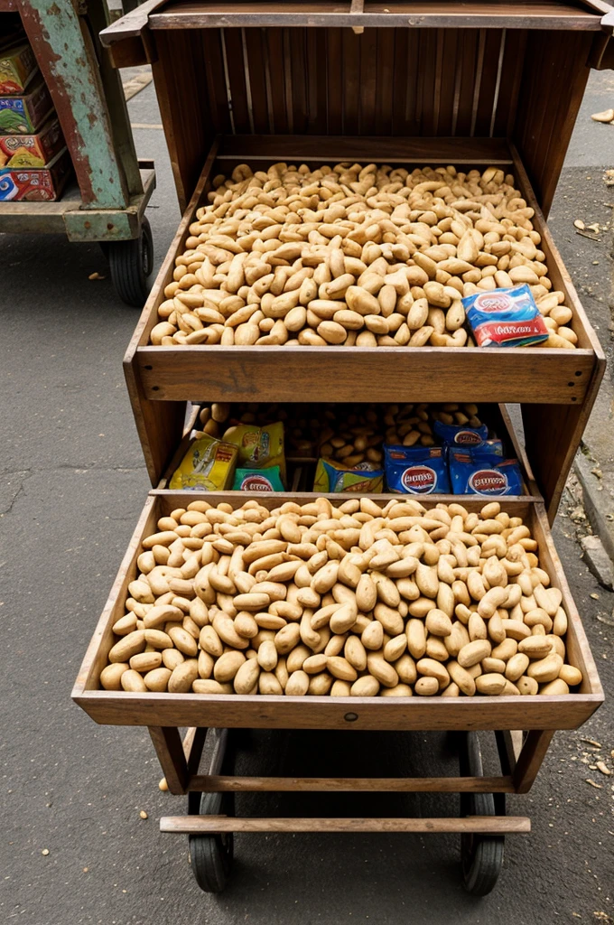 Typical Costa Rican cart full of peanuts