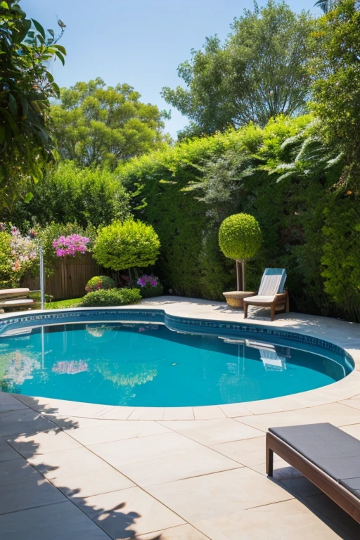 garden、Large pool