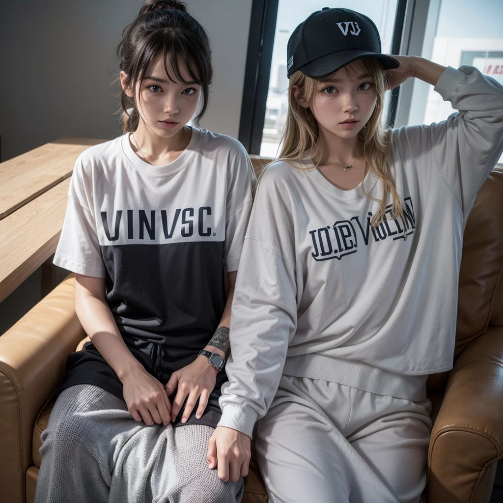 Image of a clothing brand with “JV” written on it