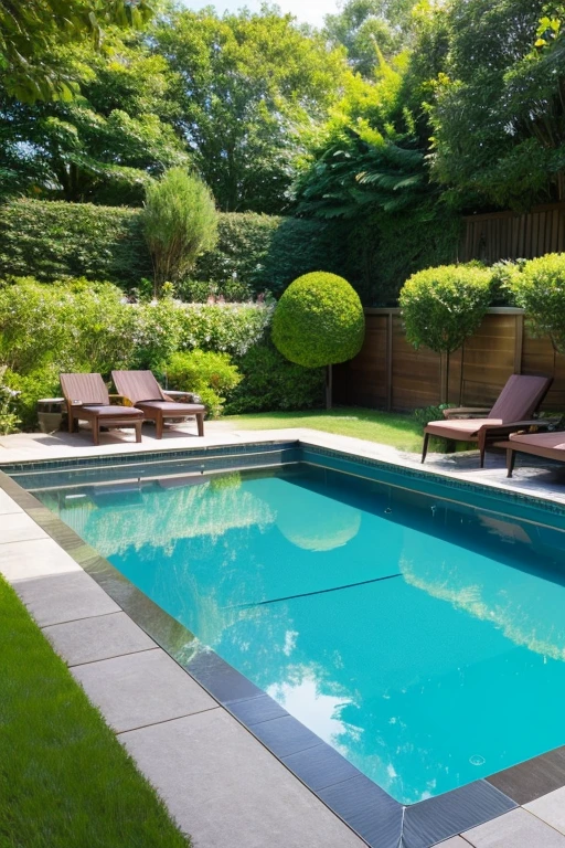 garden、Large pool