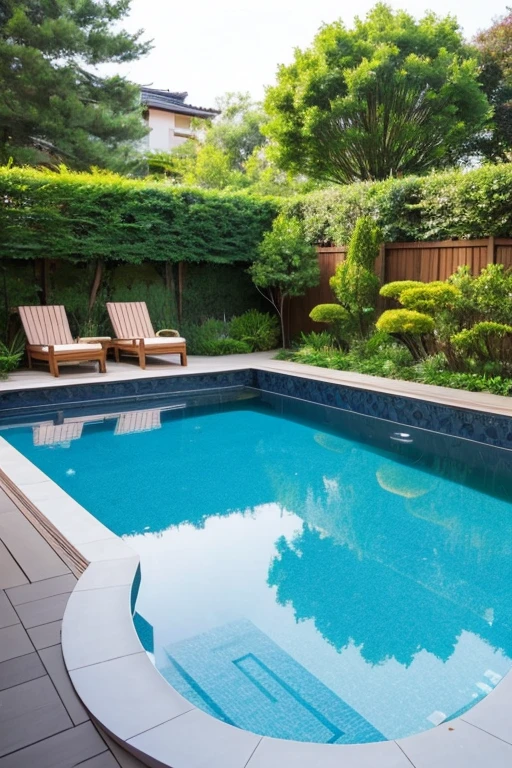 garden、Large pool