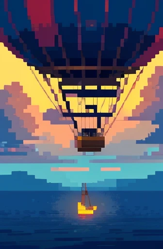 a beautiful detailed island in the distance, hot air balloon in the foreground, person dangling from the gondola, person rescuing them, cinematic lighting, dramatic clouds, vibrant colors, highly detailed, 8k, photorealistic, professional digital art